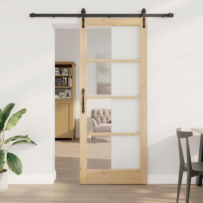 vidaXL Posuvné dvere Prírodná 86 x 211 cm