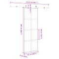 vidaXL Posuvné dvere s kovaním 76x205 cm tvrdené sklo a hliník úzke