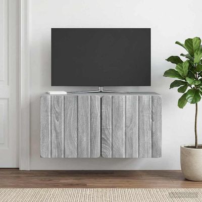 vidaXL Nástenná TV skrinka 59,5 x 31 x 30 cm Sivý Sonoma