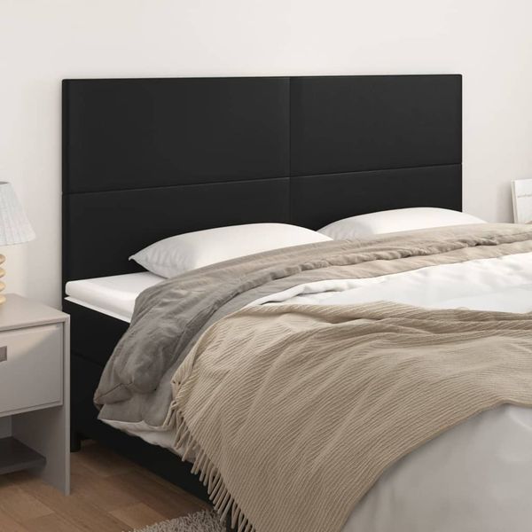 vidaXL Čelo postele čierne 160x5x118/128 cm umelá koža