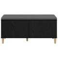 vidaXL Predsieňová lavica s vankúšom Čierny Dub 100 x 38 x 46 cm