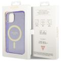 Guess case for iPhone 14 6,1" GUHMP14SHCMCGU purple hardcase Magsafe IML Glitter Gold