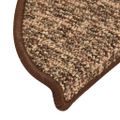 vidaXL Kobercové nášľapy na schody 15 ks hnedé 56x17x3 cm