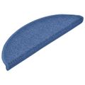 vidaXL Schodové rohože 20 ks 56x17x3 cm modré polkruhové