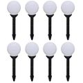 vidaXL Vonkajšie LED lampy k chodníku so špicatým hrotom 8 ks 15 cm