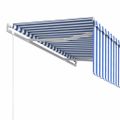 vidaXL Automatická markíza s tienidlom 3,5x2,5m modro-biela