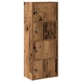 vidaXL Knižnica staré drevo 40x24x102 cm kompozitné drevo