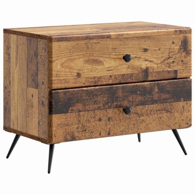 vidaXL Nočný stolík Staré drevo 62 x 34,5 x 47,5 cm Kompozitné drevo