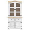 vidaXL Servírovacia skriňa CORONA Biela 100 x 48,5 x 179 cm