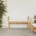 vidaXL Záhradná lavička 2 -Seater 110 x 38 x 65 cm Bambus Hnedá