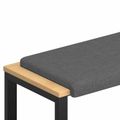 vidaXL Vankúš na lavičku Látka Tmavosivá Hĺbka 35 cm