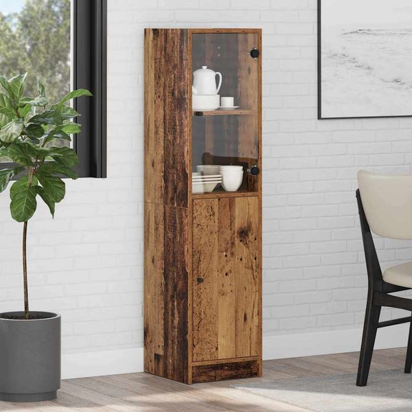 vidaXL Highboard Staré drevo 35 x 37 x 142 cm Kompozitné drevo
