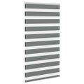 vidaXL Zebra roleta tmavošedá 80x100 cm šírka látky 75,9 cm polyester