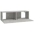 vidaXL Nástenné TV skrinky 4 ks betónové sivé 100x30x30 cm