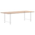 vidaXL Nohy k jedálenskému stolu, biele, 2 ks, 70 x (72-73) cm, oceľové