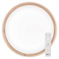LED nástenné svietidlo ILVI, kruhové 30 W, stmievanie + CCT, drevo
