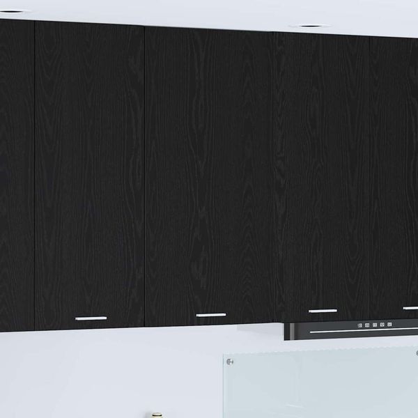 vidaXL Závesná skrinka s úložiskom Čierny dub a biela 50 x 31 x 100 cm