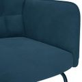Hojdacie kreslo vidaXL so stoličkou Blue Velvet