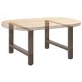vidaXL Nohy konferenčného stolíka, prírodná oceľ, 2 ks, 70 x (42-43) cm, oceľ