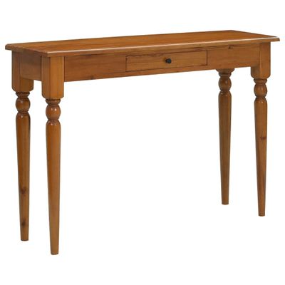 vidaXL Konzolový stolík 110x30x75 cm masívne mahagónové drevo