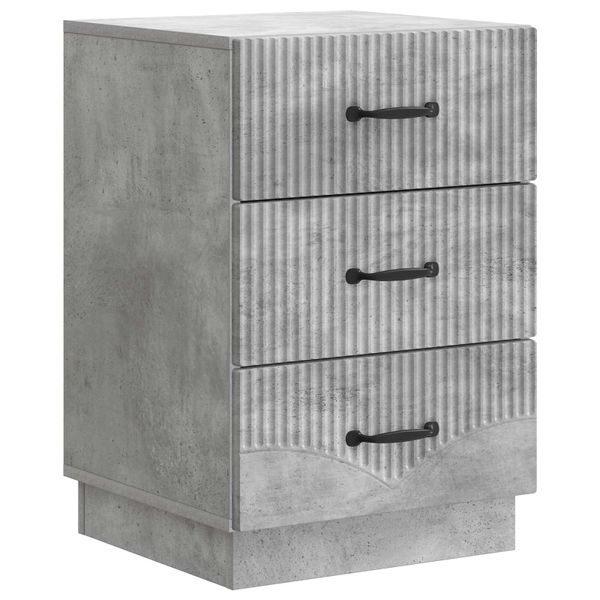 vidaXL Nočný stolík Betónovo sivá 43 x 41 x 63,5 cm Kompozitné drevo
