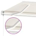 vidaXL Automatická markíza s LED a senzorom vetra 300x250 cm krémová