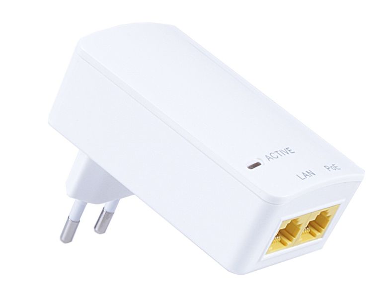 MaxLink PI15S PoE injektor - 802.3af, 48V, 0.32A, 15,4 W, 1Gbit, do zásuvky