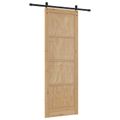 vidaXL Posuvné dvere ORKDAL 83 x 232 cm Borovicový masív Prírodná