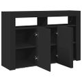 vidaXL Servírovacia skriňa Čierna 116 x 30 x 75 cm Kompozitné drevo