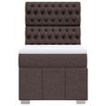 vidaXL Boxspring posteľ s matracom tmavohnedá 100x200 cm látka