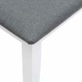 vidaXL Lavica 90 cm Biela masívna drevená guma