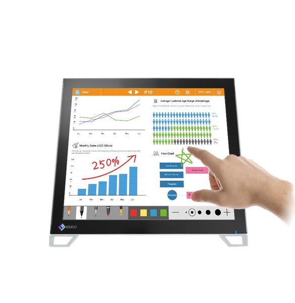 17'' LED EIZO FDS1783T-BK: IPS, FHD, dotyk