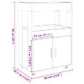 vidaXL Barový vozík dymový dub 60x39,5x89 cm kompozitné drevo
