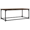 vidaXL Konferenčný stolík dymový dub 102x50x40cm sprac. drevo a železo