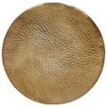 vidaXL Konferenčný stolík tepaný hliník Ø 50x30 cm mosadzný
