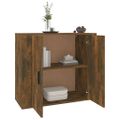 vidaXL Komoda dymový dub 80x33x70 cm spracované drevo