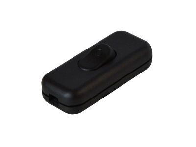 Vypínač mezišňůrový 250V/2,5A čierny HADEX