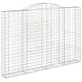 vidaXL Oblúkové gabionové koše 4ks 300x30x200/220cm pozinkované železo