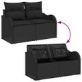 vidaXL Súprava záhradných pohoviek 11 ks Čierna polyratan