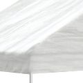 vidaXL Altánok so strechou, biely 6,69x4,08x3,22 m, polyetylén