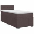 vidaXL Posteľ boxspring s matracom Tmavohnedá 90 x 200 cm Látka