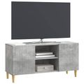 vidaXL TV skrinka Betónovo sivá 102 x 34,5 x 50 cm Kompozitné drevo