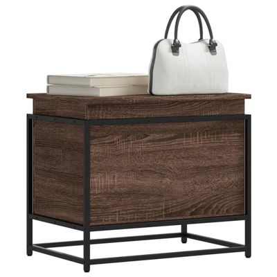 vidaXL Úložný box s vekom hnedý dub 60x40x51,5 cm kompozitné drevo