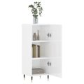 vidaXL Komoda lesklá biela 34,5x34x90 cm spracované drevo