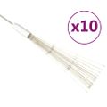 vidaXL Vonkajšie vianočné prskavky 10 ks, studená biela 20 cm, 140 LED