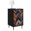 vidaXL Nočný stolík OMMEN 2 ks Čierny dub 36 x 33 x 61 cm