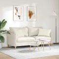 vidaXL Vankúše na pohovku 2 pcs Krémová 60 x 40 cm Kordúrová tkanina