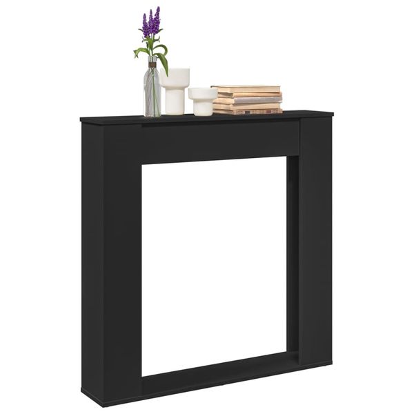 vidaXL Obloženie krbu čierne 100x20x100 cm kompozitné drevo