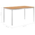 vidaXL Záhradný jedálenský stôl 140x80x75 cm teakový masív a nehrdzavejúca oceľ