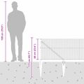 vidaXL Hexagonálny plot s stĺpom 100 x 0,6 m PVC potiahnutá oceľ Sivá